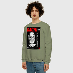 Свитшот хлопковый мужской Gachimuchi Van Darkholm, цвет: авокадо — фото 2