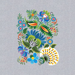 Свитшот хлопковый мужской Славянский орнамент, цвет: меланж — фото 2