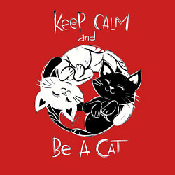 Свитшот хлопковый мужской Просто будь Котом, цвет: красный — фото 2