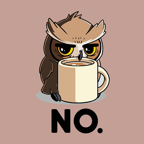 Мужской свитшот Сова с кофе / Пыльно-розовый – фото 3