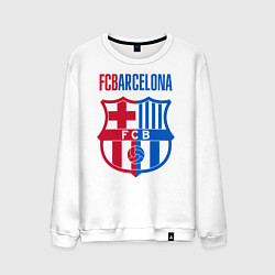 Свитшот хлопковый мужской Barcelona FC, цвет: белый