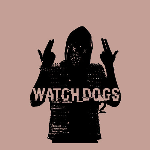 Мужской свитшот Watch dogs 2 Z / Пыльно-розовый – фото 3