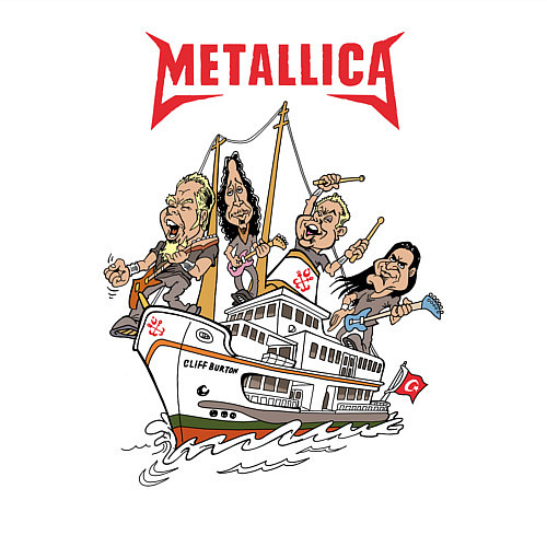 Мужской свитшот Metallica / Белый – фото 3