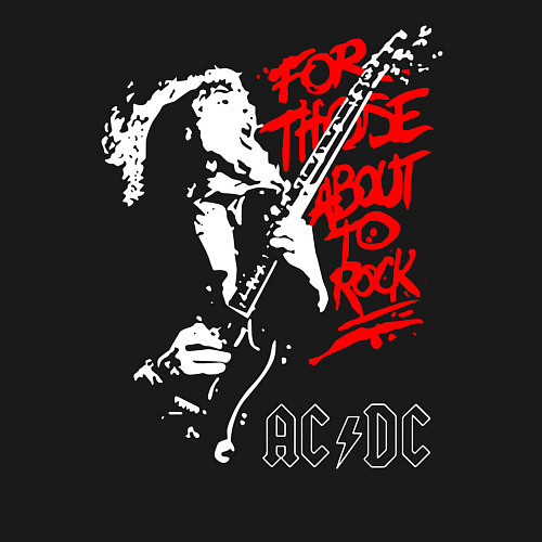 Мужской свитшот ACDC / Черный – фото 3