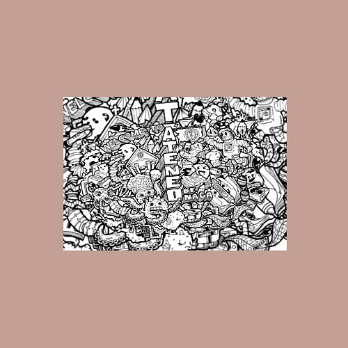 Мужской свитшот Doodle граффити / Пыльно-розовый – фото 3