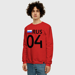 Свитшот хлопковый мужской RUS 04, цвет: красный — фото 2