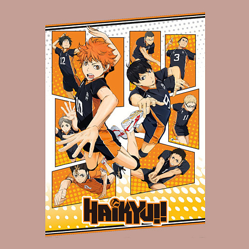 Мужской свитшот Haikyuu Haikyu Haikuu / Пыльно-розовый – фото 3