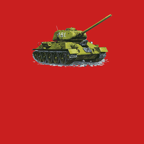 Мужской свитшот Т-34 / Красный – фото 3