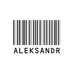 Свитшот хлопковый мужской Александр (штрихкод), цвет: белый — фото 2