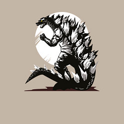 Свитшот хлопковый мужской Годзилла, цвет: миндальный — фото 2