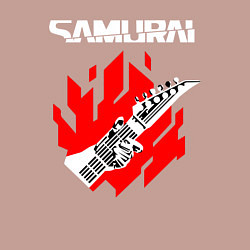 Свитшот хлопковый мужской CYBERPUNK 2077 SAMURAI, цвет: пыльно-розовый — фото 2