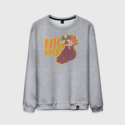 Свитшот хлопковый мужской Nice recieve, цвет: меланж