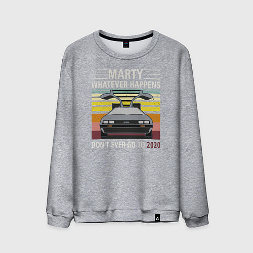 Мужской свитшот Back to the Future / Меланж – фото 1