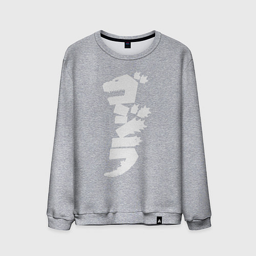 Мужской свитшот Годзилла / Меланж – фото 1