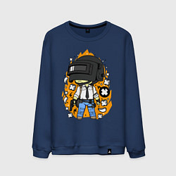 Свитшот хлопковый мужской PUBG, цвет: тёмно-синий