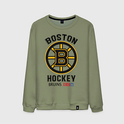 Свитшот хлопковый мужской BOSTON BRUINS NHL, цвет: авокадо