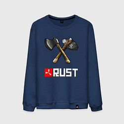 Свитшот хлопковый мужской RUST, цвет: тёмно-синий