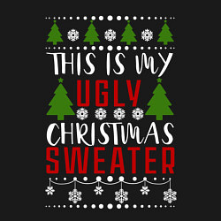 Свитшот хлопковый мужской My ugly christmas sweater, цвет: черный — фото 2