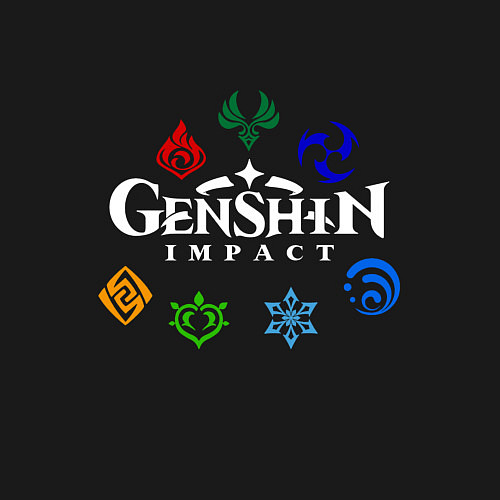 Мужской свитшот GENSHIN IMPACT / Черный – фото 3