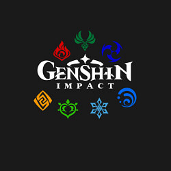 Свитшот хлопковый мужской GENSHIN IMPACT, цвет: черный — фото 2