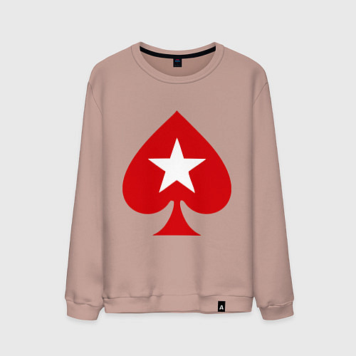 Мужской свитшот Покер Пики Poker Stars / Пыльно-розовый – фото 1