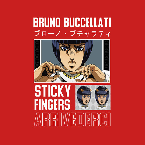 Мужской свитшот JoJos Bizarre Adventure / Красный – фото 3