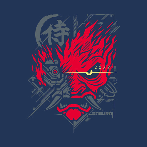 Мужской свитшот Samurai 77 V 2 / Тёмно-синий – фото 3