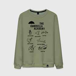 Свитшот хлопковый мужской АК АМБРЕЛЛА АВТОГРАФЫ АКТЁРОВ, цвет: авокадо