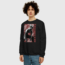 Свитшот хлопковый мужской Garou, цвет: черный — фото 2