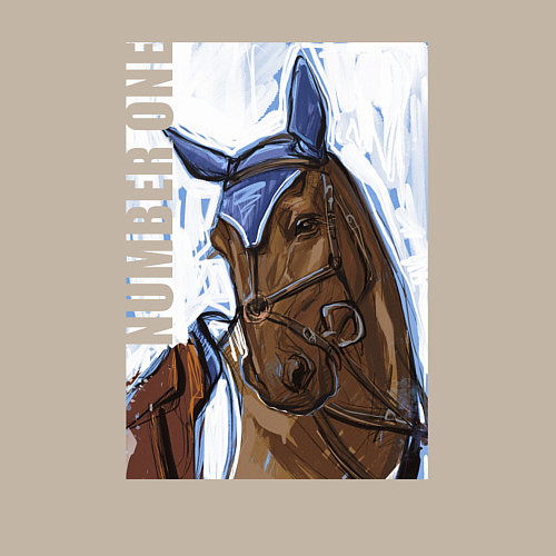 Мужской свитшот Number one / Миндальный – фото 3