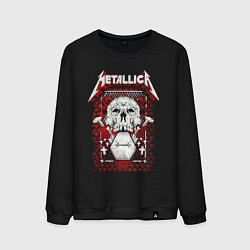 Свитшот хлопковый мужской Metallica art 01, цвет: черный