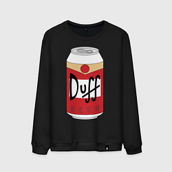 Свитшот хлопковый мужской Duff Beer, цвет: черный