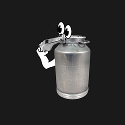 Свитшот хлопковый мужской Фляга свистит, цвет: черный — фото 2