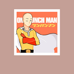 Свитшот хлопковый мужской Сайтама One Punch Man, цвет: пыльно-розовый — фото 2