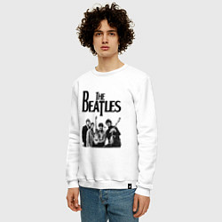 Свитшот хлопковый мужской The Beatles, цвет: белый — фото 2
