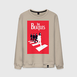 Свитшот хлопковый мужской The Beatles, цвет: миндальный