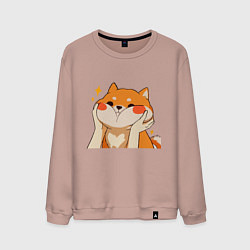 Мужской свитшот Сиба Ину Милые Щечки