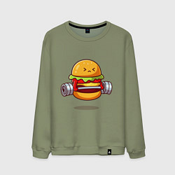 Мужской свитшот Бургер на спорте