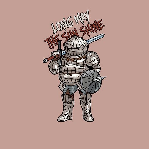 Мужской свитшот Dark Souls - Siegward / Пыльно-розовый – фото 3