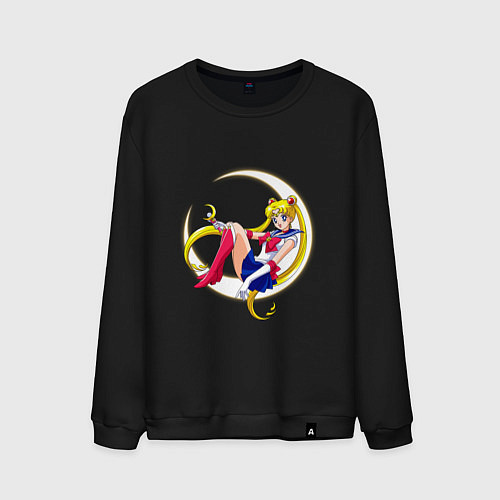 Мужской свитшот Sailor Moon / Черный – фото 1