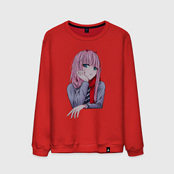 Свитшот хлопковый мужской Zero Two, цвет: красный