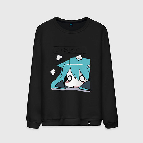 Мужской свитшот Грусть / Черный – фото 1