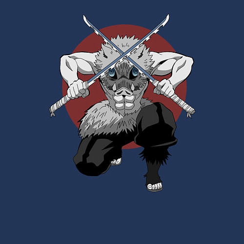 Мужской свитшот Иноске / Тёмно-синий – фото 3