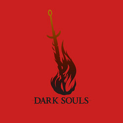 Свитшот хлопковый мужской Dark Souls - Bonfire, цвет: красный — фото 2