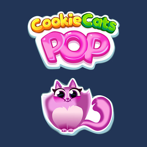 Мужской свитшот Cookie Cats Pop / Тёмно-синий – фото 3