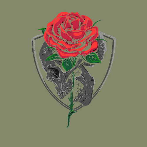 Мужской свитшот Skull&Rose / Авокадо – фото 3