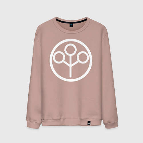 Мужской свитшот Cyberpunk 2077: ARASAKA / Пыльно-розовый – фото 1
