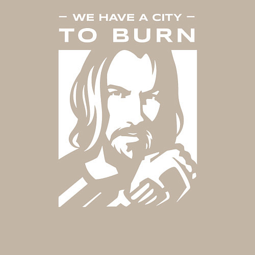 Мужской свитшот WE HAVE A CITY TO BURN / Миндальный – фото 3