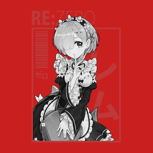 Мужской свитшот Re:Zero Rem / Красный – фото 3