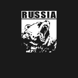 Свитшот хлопковый мужской Россия - медведь, цвет: черный — фото 2